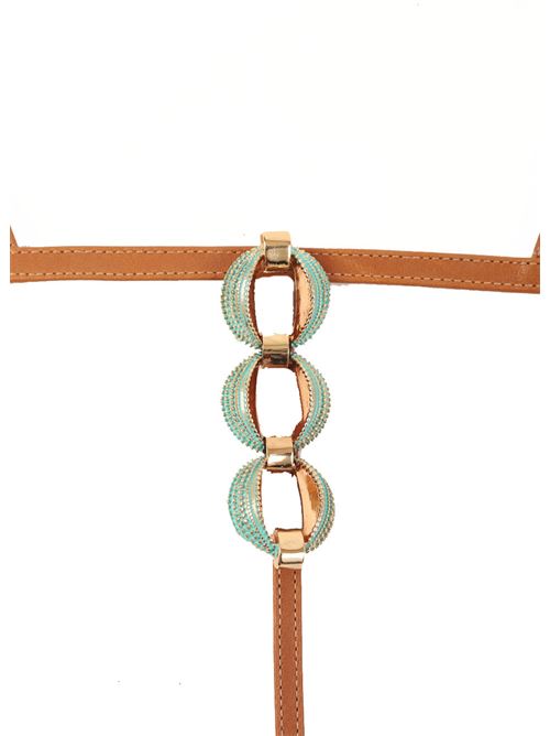 Green Capri jewel chain sandal Da Costanzo | CHAINSVERDE